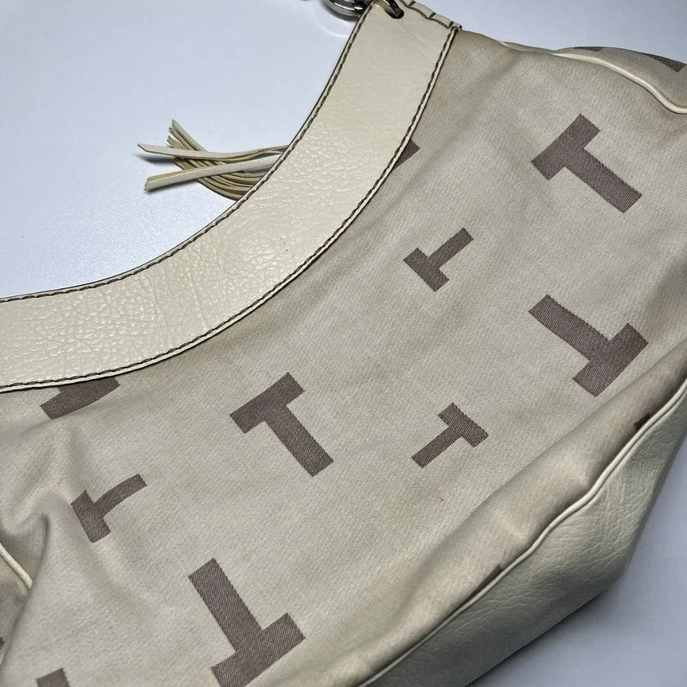 Tod's Canvas Hobo Shoulder Bag***